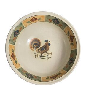 Tognana Porcelain Serving Bowl Rooster Ovenware Made in Italy